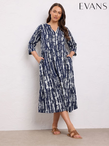 Evans Cotton Slub Dress (H48438) | R$ 415