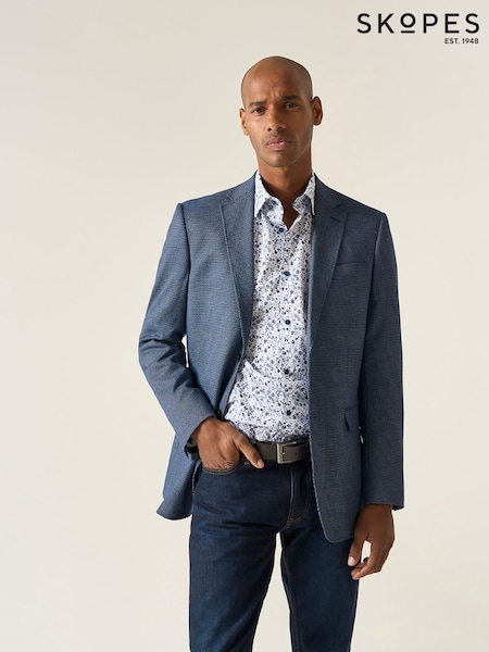 Skopes Blue Tailored Fit Doug Check Blazer Jacket (H48476) | € 201