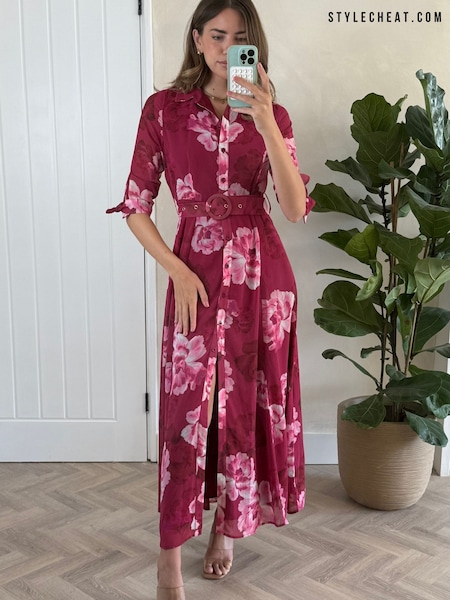 Style Cheat Daphne Belted Shirt Dress (H48629) | ‏338 د.إ.‏