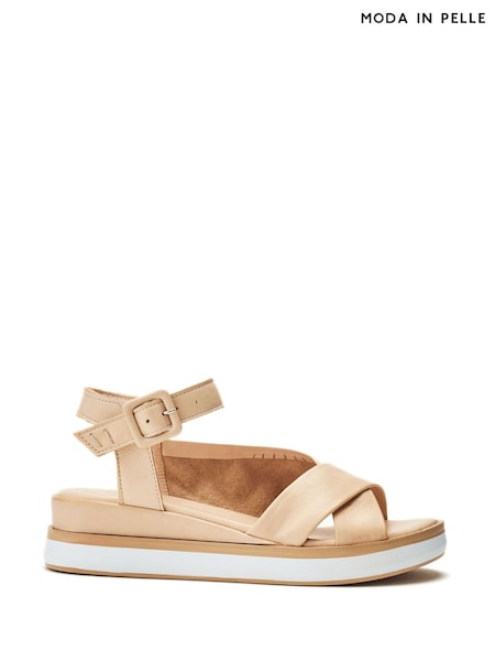 Moda in Pelle Grey Meade Sporty Hybrid Cross Strap Sandals (H48660) | €126