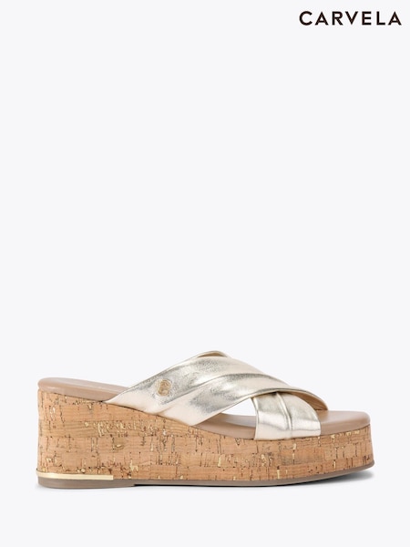 Carvela Comfort Fresco Cross Wedge Sandals (H48755) | €185