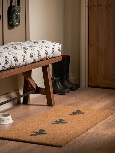 Sophie Allport Off White Bees French Door Doormat (H48798) | R$ 425
