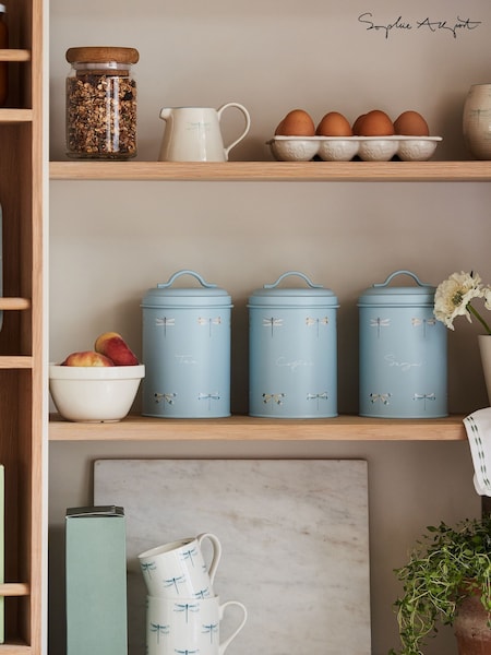 Sophie Allport Teal Blue Dragonfly Storage Tins Set of 3 (H48806) | €45