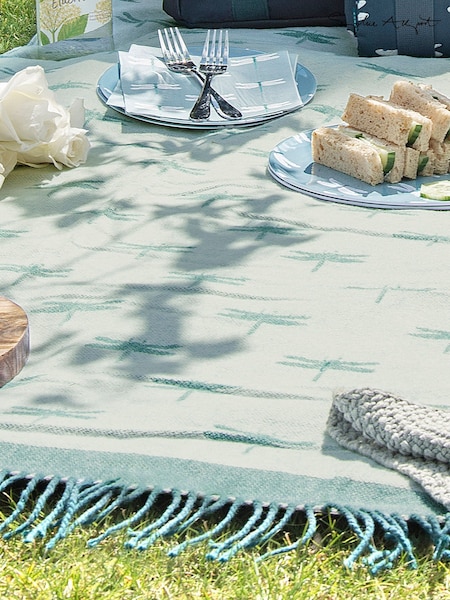 Sophie Allport Teal Blue Dragonfly Picnic Blanket (H48821) | €68