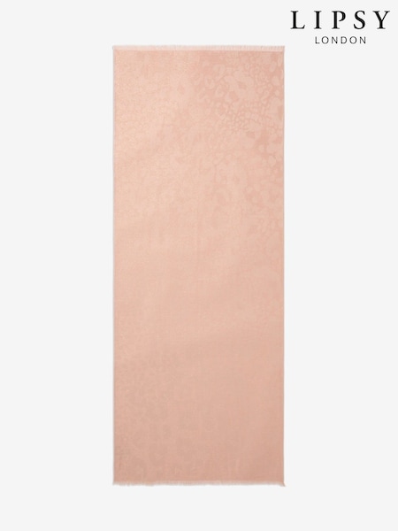 Lipsy Pink Jaquard Glitter Lightweight Scarf (H48840) | R$ 195