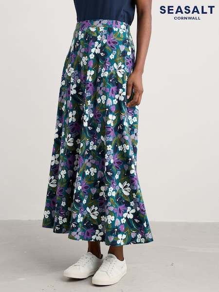 בצבע כחול ירוק - Seasalt Cornwall Ankle Length Skirt (H48856) | ‏302‏₪