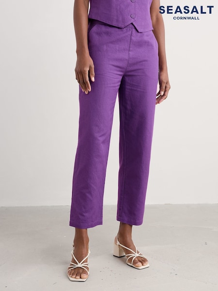Seasalt Cornwall Purple Westlin Trousers (H48893) | ₪382