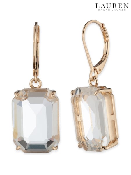 Lauren Ralph Lauren Gold Tone Crystal Stone Drop Earrings (H49002) | €63