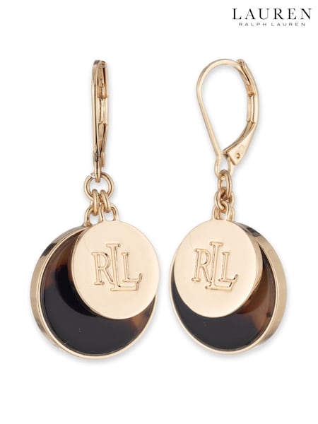 Lauren Ralph Lauren Gold Tone Walton Tort Earrings (H49011) | €63