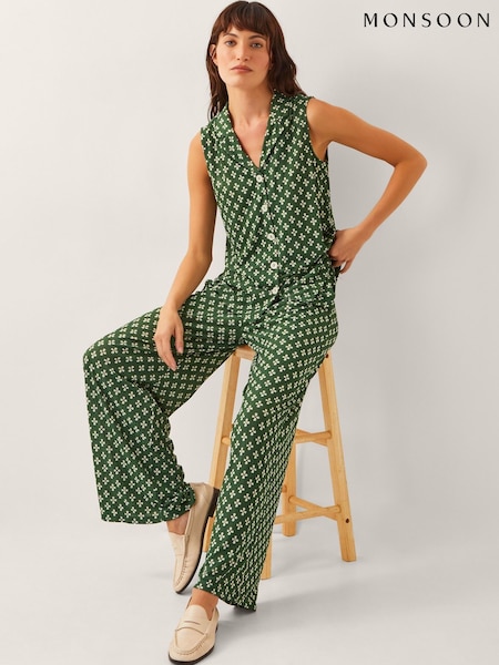 Monsoon Daisey Geometric Sleeveless Top (H49029) | R$ 385