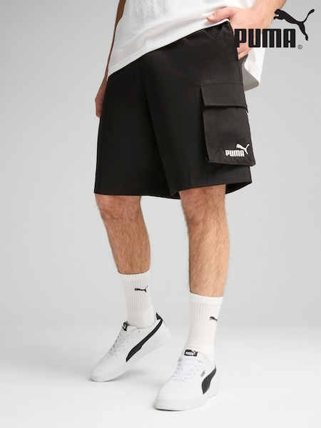 Puma Black Mens Essentials No.1 Logo Woven Cargo 9" Shorts (H49064) | €46