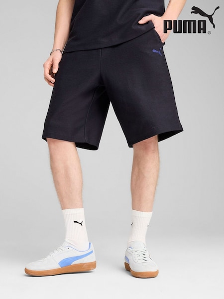 Puma Blue Mens Premium Essential Jacquard Long Line Relaxed Shorts (H49072) | 198 QAR