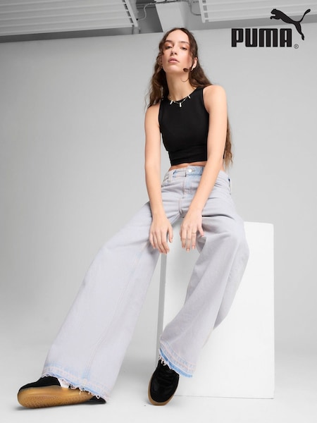 Puma Black Womens Wardrobe Ribbed Crop Top (H49076) | €33