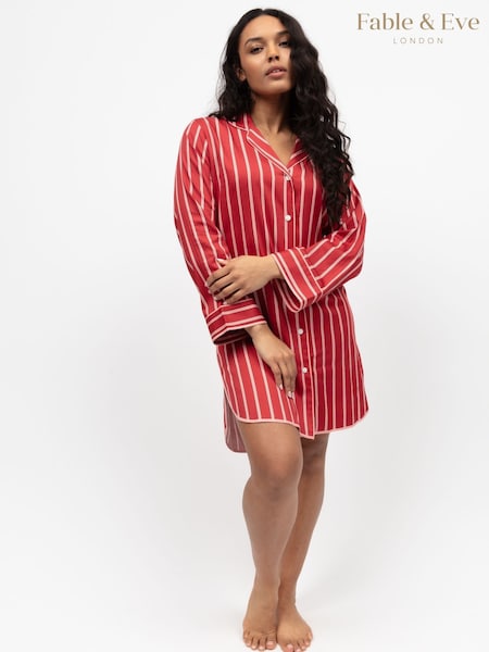 Fable and Eve Red Long Sleeve Nightshirt (H49201) | AED291