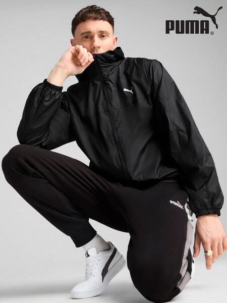 Puma Black Mens Essentials Regular Windbreaker Jacket (H49213) | R$ 495