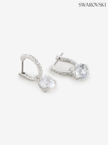 Swarovski Silver Stilla Drop Round Cut Earrings (H49220) | €126