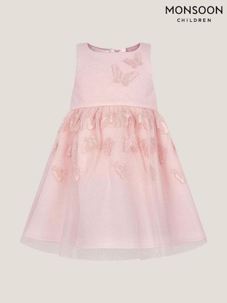 Monsoon Pink Baby Mapel Butterfly Tulle Dress (H49268) | € 78 - € 86