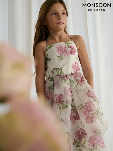Monsoon Natural Kai Sequin Flower Maxi Dress (H49275) | $101 - $119