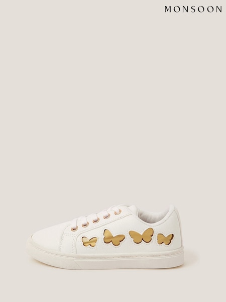 Monsoon Natural Butterfly Lace Up Trainers (H49285) | AED178 - AED206