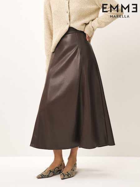 Emme Marella Red Vally Pleated Skirt (H49307) | €139