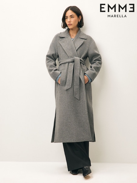 Emme Marella Cadmio Belted Wrap Coat (H49308) | €428