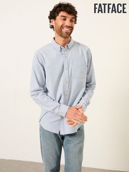 FatFace Long Sleeve Oxford Stripe Shirt (H49385) | ‏239 ر.ق.