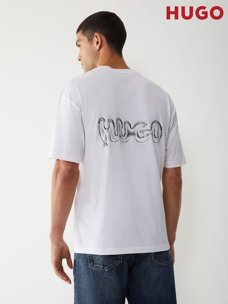 HUGO Bubble Logo T-Shirt (H49438) | R$ 585