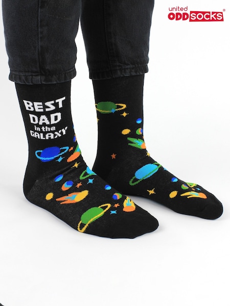 United Odd Socks Black Galaxy Boxed Dad Socks Gift (H49468) | €17