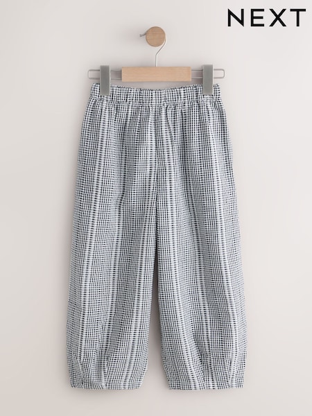 Black/White Gingham Pullon Barrel Trousers (3-16yrs) (H49556) | €20 - €26
