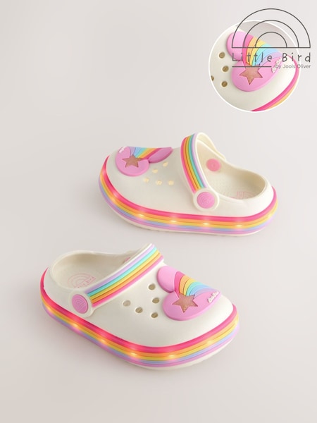 Little Bird by Jools Oliver Pastel Rainbow Light-Up Clog Sandals (H49572) | ‏114 ر.ق.