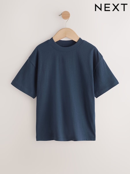 Blue Navy Oversized Fit Short Sleeve T-Shirt (3-16yrs) (H49606) | AED18 - AED33