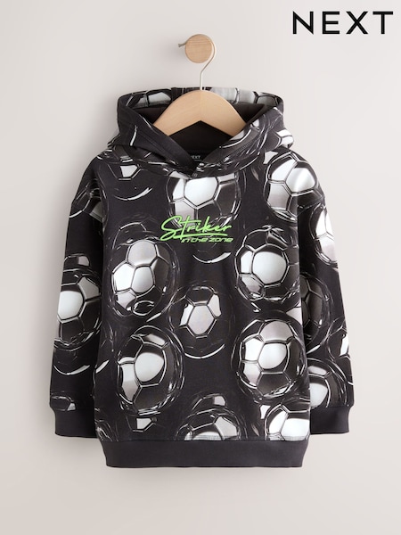 Black Football Print Older Boys Graphic Print Hoodie (3-16yrs) (H49794) | R$ 185 - R$ 245