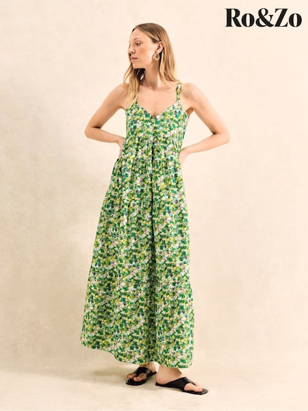 Ro&Zo Green Ditsy 100% Cotton Tiered Dress (H49864) | 7,750 UAH