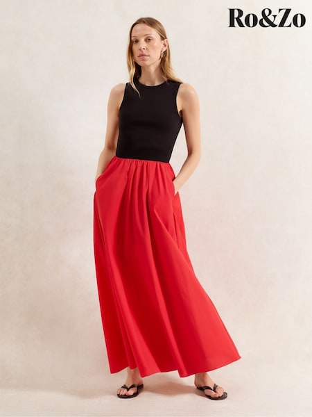 Ro&Zo - BLACK COTTON POPLIN SKIRT (H49885) | R$ 880