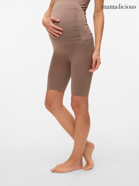 Mamalicious Grey Maternity Seamless Leggings (H49932) | €24