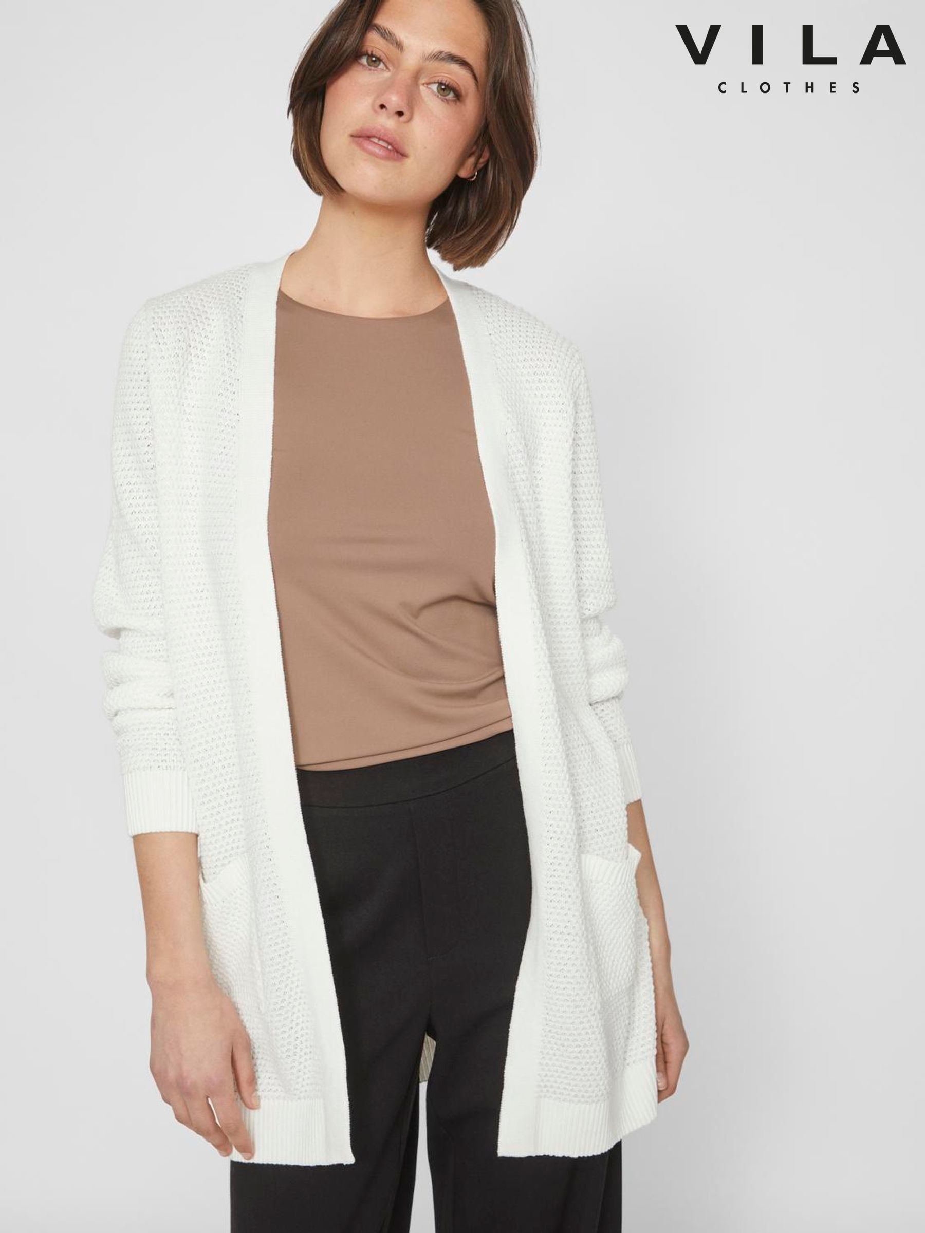 Long-sleeved shirt with round neck | White | NEW YORKER