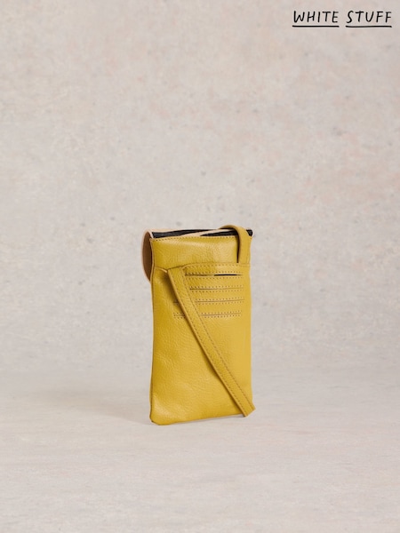 White Stuff Yellow Coco Leather Phone Bag (H50104) | €44