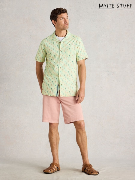White Stuff Green Mini Cactus Printed Cotton Shirt (H50110) | €64