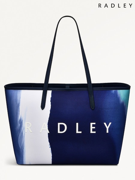 Radley Large Blue Southwell Gardens Stripe Open Top Tote Bag (H50409) | €178