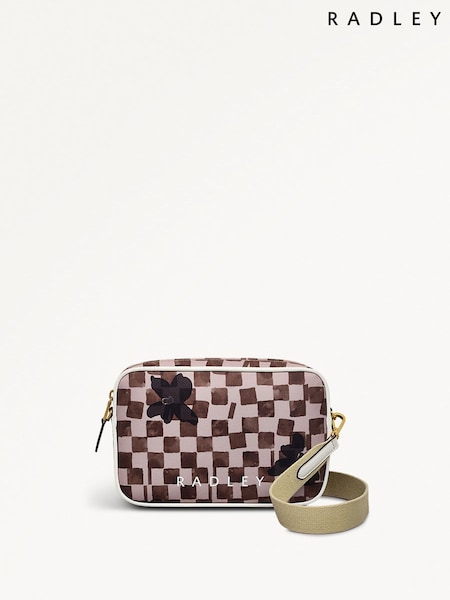 Radley Small Cream Southwell Gardens Check Zip Top Cross-Body Bag (H50423) | 140 €