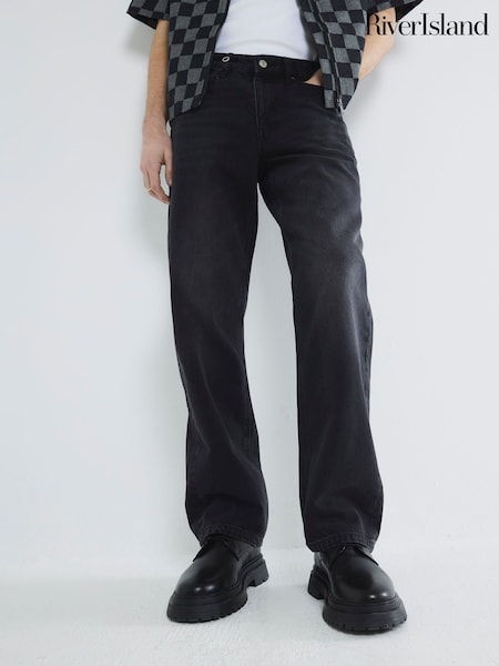 River Island Black Loose Jeans (H50501) | R$ 415