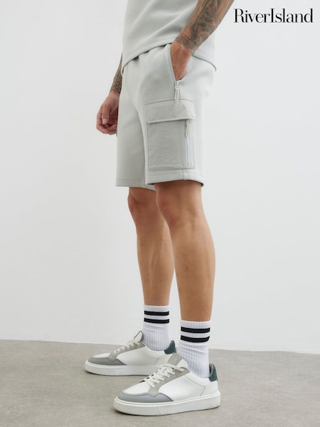River Island Grey Slim Hybrid Nylon Shorts (H50505) | €45