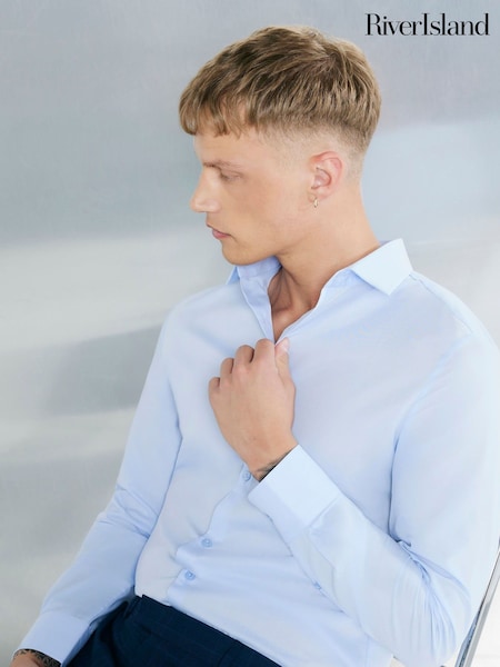 River Island Blue Slim Fit Formal Shirt (H50522) | €31