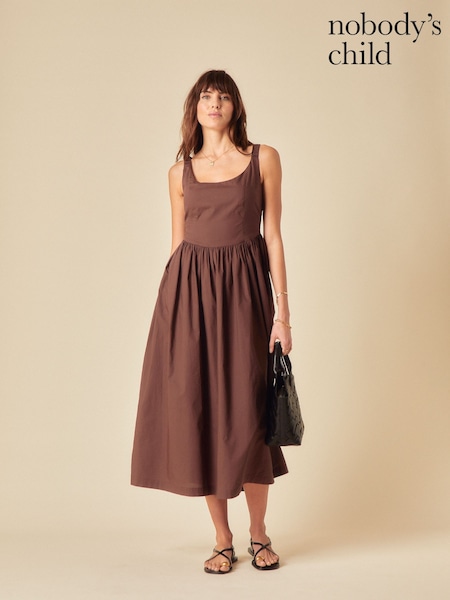 Nobodys Child Brown Marina Midi Dress (H50806) | €108
