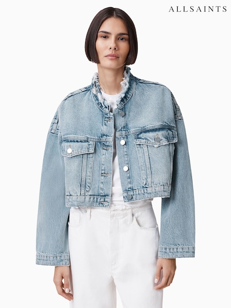 AllSaints Blue Sonny Crop Jacket (H50888) | €225