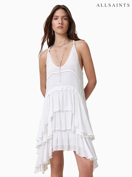 AllSaints White Cavarly Mini Dress (H50895) | R$ 1.765