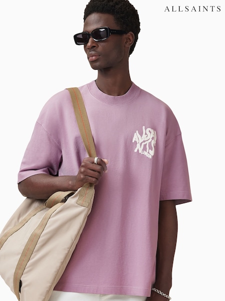 AllSaints Purple 100% Organic Cotton Orlando Crew T-Shirt (H51006) | 3,545 UAH