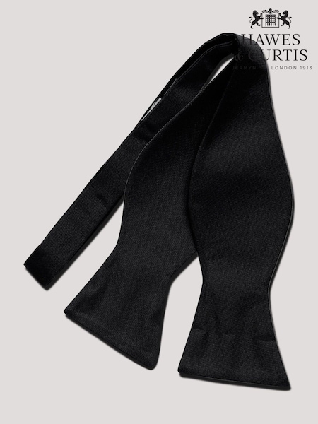 Hawes & Curtis Plain Repp Self Black Tie Bow Tie (H51090) | 41 €