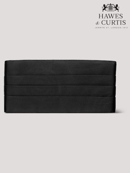 Hawes & Curtis Plain Repp Cummerbund Black Tie (H51094) | 69 €