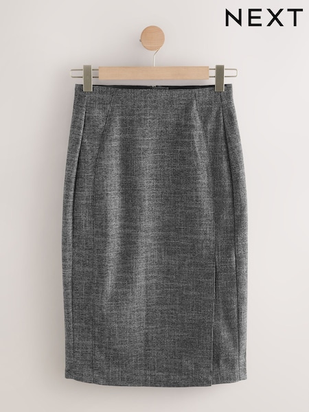 رمادي - Crosshatch Pencil Skirt (H51189) | ‏159 د.إ.‏